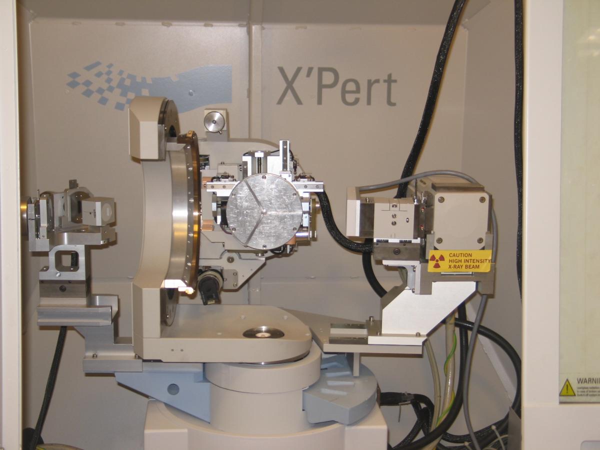 Lab equipment with radiation warning